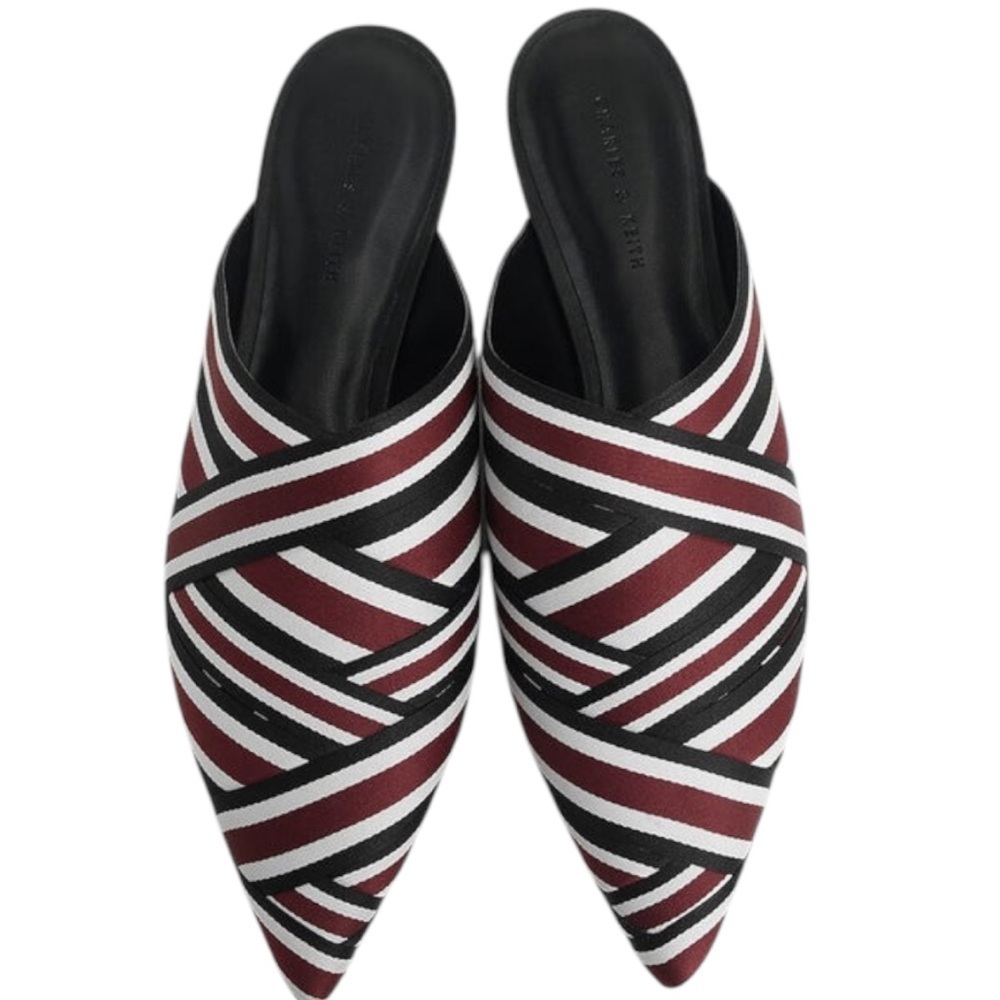 CHARLES & KEITH Women’s Multicolored Grosgrain Mules